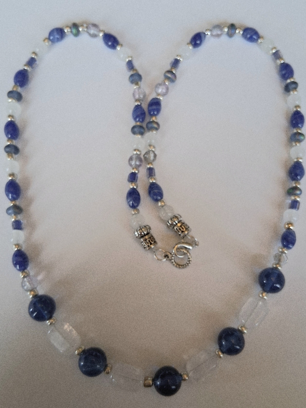 Handmade Elegant Blue Beaded Necklace - Classic Women’s Jewelry